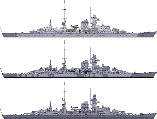 Drawing cruiser Prinz Eugen