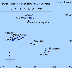 Bismarck air strike map