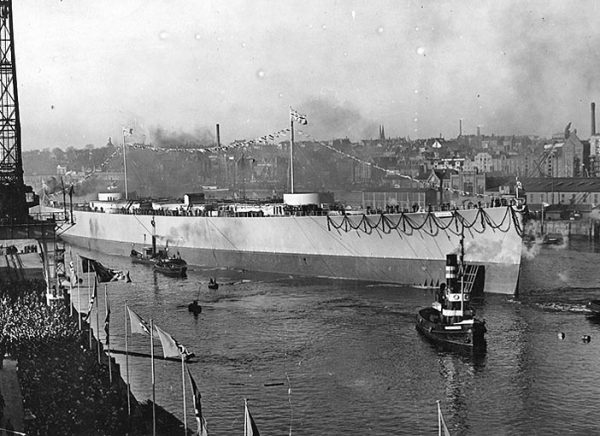 Launching of the battleship Bismarck